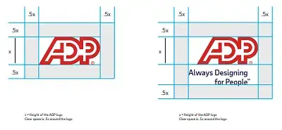ADP - Logo clear space example