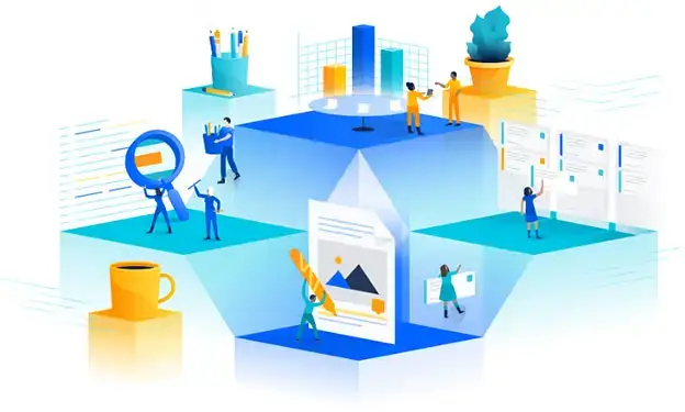 Atlassian - Hero illustration example