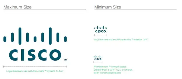 Cisco logo - Minimum size example