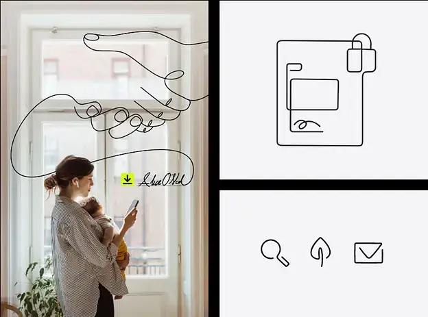 DocuSign - Fluid art illustration example