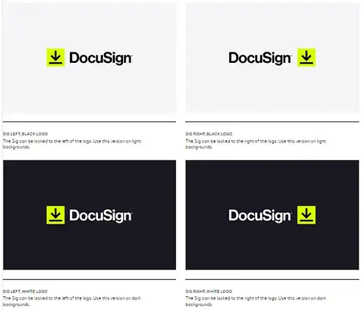 DocuSign LOGO Primary and Secondary versions