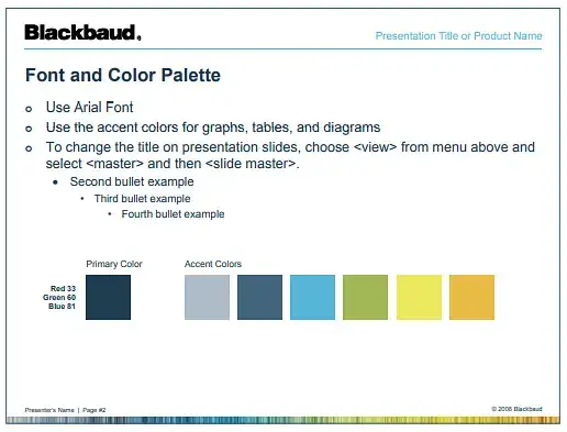 Font Colors example