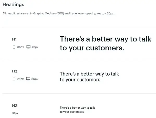 Font Sizes example 3
