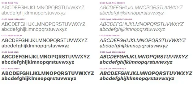 Font Weights example 3
