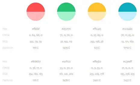 Outreach - Secondary color palette example
