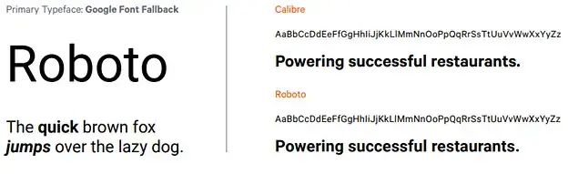 Primary Typeface Fallback example 1