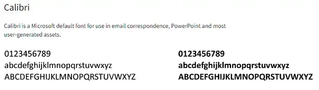 Secondary Typeface example 2