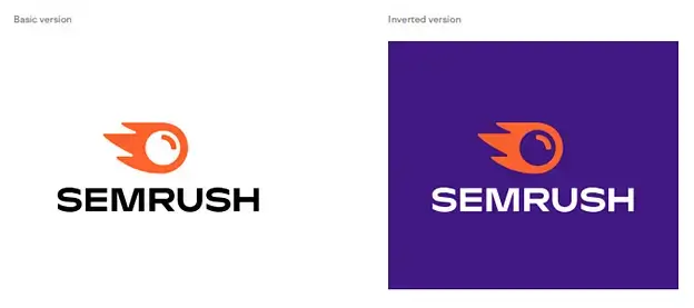 Semrush Logo Inverted version example 2