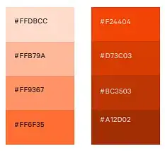 Toast - Primary color palette example