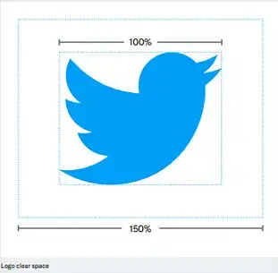 Twitter - Logo clear space example