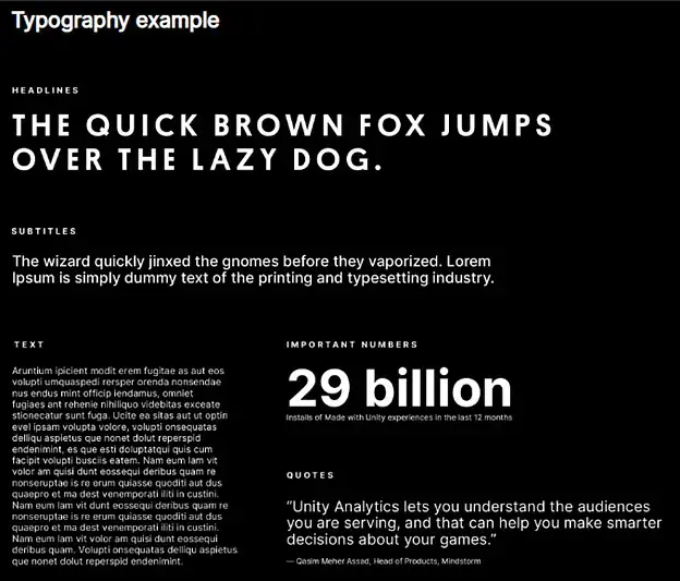 Typography example