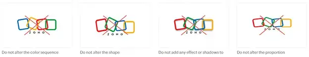 Zoho - Logo misuse example