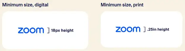 Zoom logo - Minimum size example